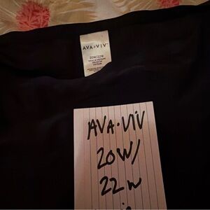 Ava & Viv Elegant Black Swim Bottom 20w/22w new